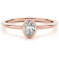 thumbnail image 5 of 1/3 CT. Certified Oval Diamond Bezel-Set Solitaire Engagement Ring in 14K Gold H-I / VS2-SI1) / from our Luxury Collection, 5 of 6
