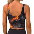 thumbnail image 3 of Lsque Molten Lava Abstract Flow Printed Women'S Sports Bra, Compression, Moisture Wicking, High-Impact Sports Bra For Women,Supportive sports bra-X-Large, 3 of 9