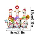 thumbnail image 7 of Lssam Bowling Christmas Ornaments - Ball & Pin Wood Ornament Set for Tree - Unique Gifts for Women, Men, Bowlers, Coaches - Festive Holiday Decor & Present for Bowling Enthusiasts, 7 of 7