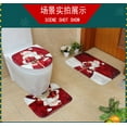 thumbnail image 3 of Adorno navideño, juego de 3 alfombrillas de baño antideslizantes y alfombrillas de baño, lavables, para baño, baño, juego de alfombras, Papá Noel oso de fresa Hogar, 3 of 5
