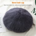 thumbnail image 4 of Minnieouse Gorros de piel de boina, sombrero clásico de estilo coreano, tocado romántico de otoño, ropa de fiesta, suministros de ropa para mujeres y Sombreros gris oscuro Minnieouse AP010201-14B, 4 of 6