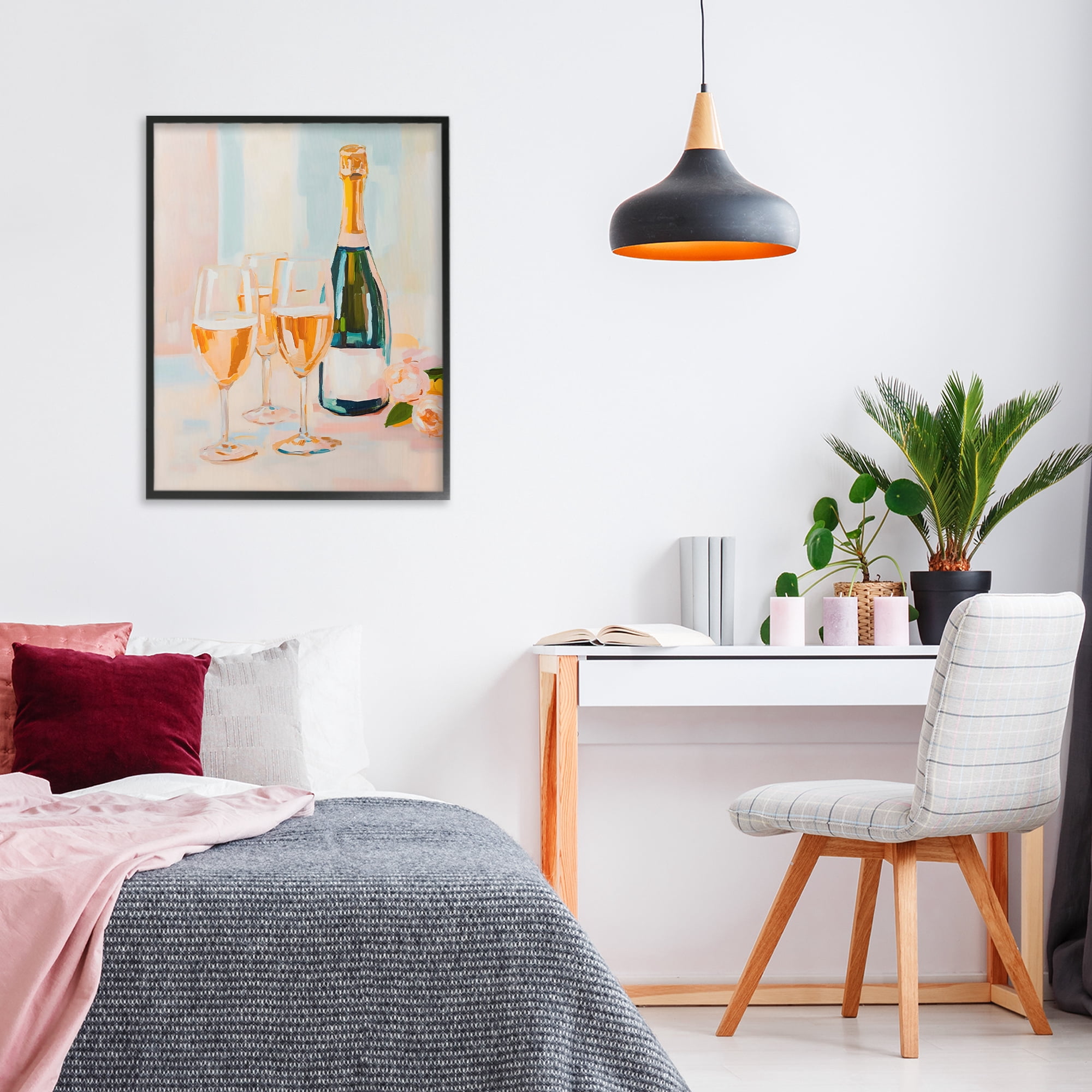 Stupell Industries Champagne Triple Toast Black Framed Giclee Art, design by The Prints Vibe
