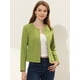 thumbnail image 2 of Chaqueta De Mujer Con Botones Cortos Y Ligeros Vintage De Otoño Con Bolsillos Verde XL, 2 of 5