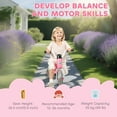 thumbnail image 4 of Qaba Vélo d'Équilibre pour Bébé avec 3 Roues Silencieuses pour 12-36 Mois, Rose, 4 of 10