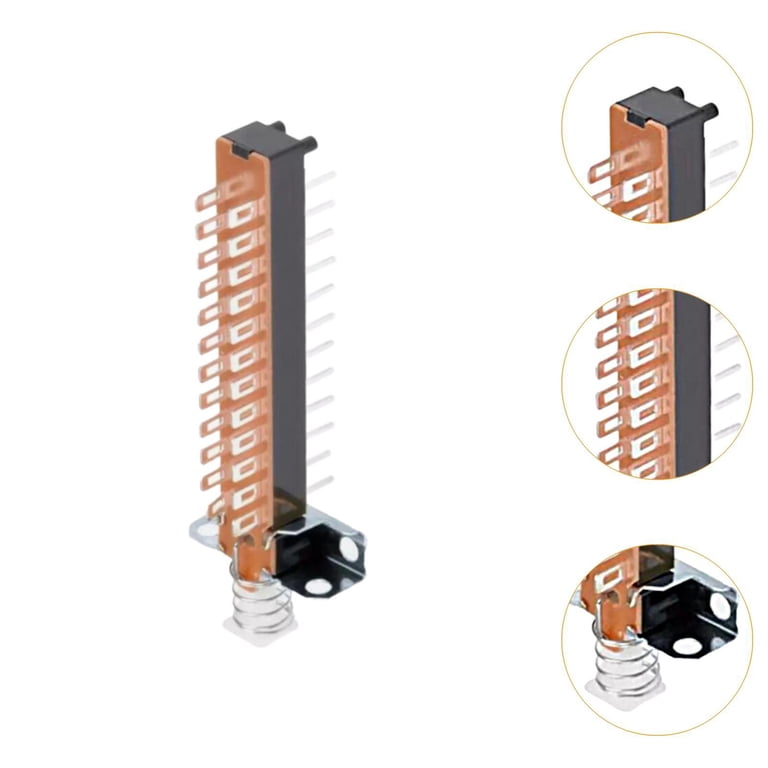 Uxcell 8PDT Self-Locking Push Button Switch – 24 Pin, 4mm Pitch, Latching For PCB Mounting