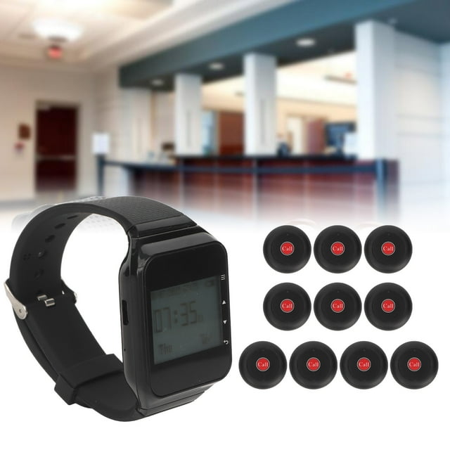 Estink SU R169 Caregiver Watch Vibration Buzzer 10 Pagers With Accessories