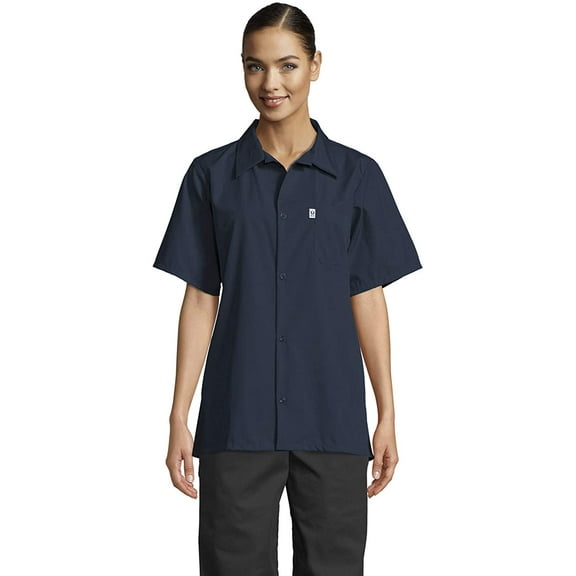 Vtex 0920-1602 Uncommon Threads Womens Utility Shirt 5 Button, Navy - Small
