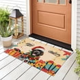 thumbnail image 3 of Merry Christmas Santa Newfoundland Scarf Twinkling Lights Xmas Holiday Doormat Newfie Dog Lover Gifts Indoor Outdoor Welcome Mat - 00022, 3 of 5