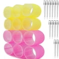 thumbnail image 1 of Minnieouse 24X Hair Roller Auto-agarre Rizador Peluquería Volumen autoadhesivo Mano de obra fina Conveniencia profesional Accesorio para el cabello 6cm Rosa rojo/Amarillo, 1 of 6
