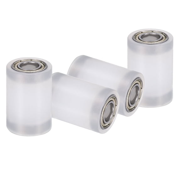 4 Pack Nylon Roller Wheel with Bearings, 5/16"x13/16"x1-1/4" Nylon Pulley