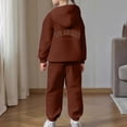 thumbnail image 5 of UAYOTSE toddler Outfits for Girls Sets Boys Long Sleeve Solid Warm Hoodie Pullover tops Pants Kids Sweat Suit Cute Girls' Fall Clothing Sets Grey,Sizes 12-13 Years, 5 of 7