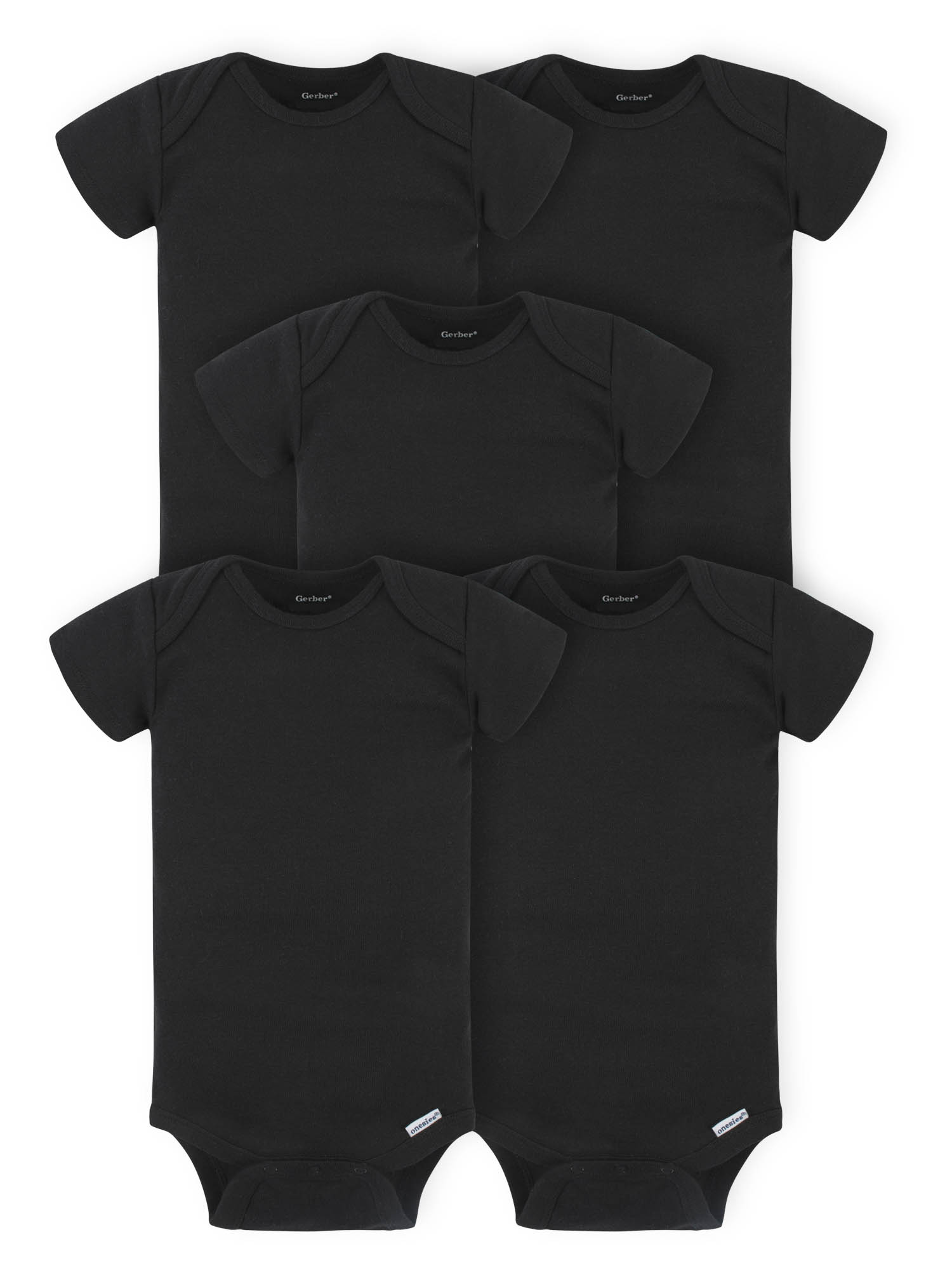 Gerber Onesies Brand Cotton Rib Bodysuits, 5-Pack photo 1