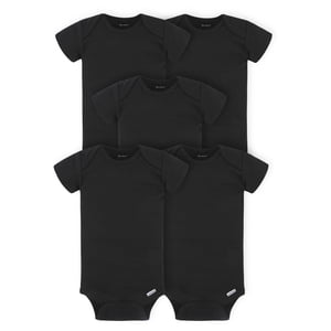 Gerber Onesies Brand Cotton Rib Bodysuits, 5-Pack