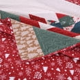 thumbnail image 3 of 3 Pcs Patchwork Christmas Tree Quilt Set – Reversible Holiday Bedspread BY218, 3 of 11
