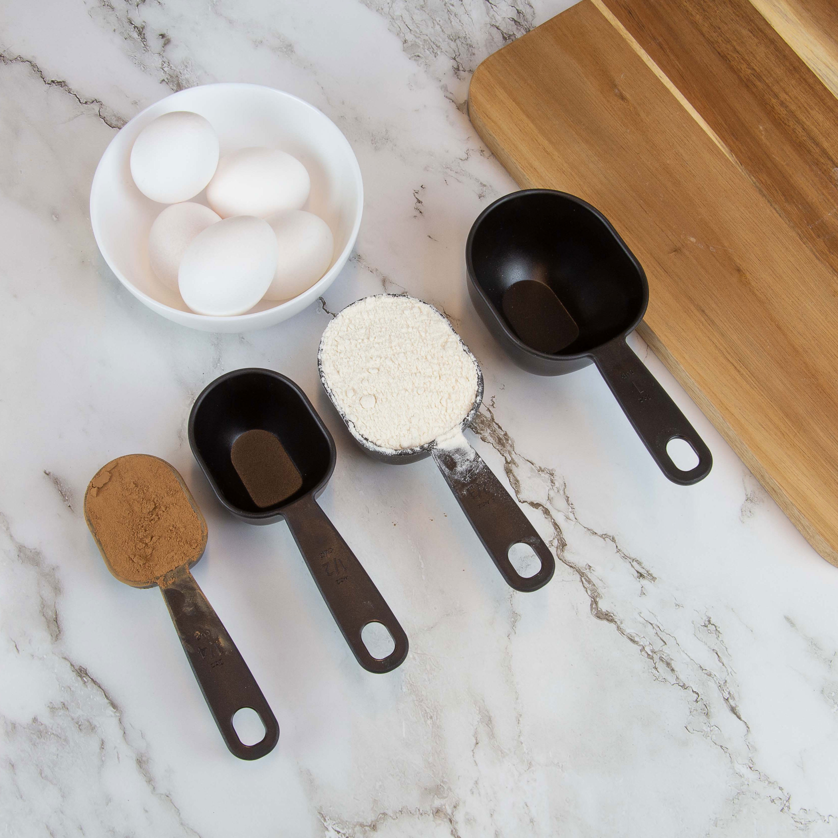 Measuring Cup/Spoon Set, Supreme Kitchen, 8 Piece, White, Plastic