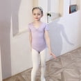 thumbnail image 6 of ‌LYMAYTER Girls Ballet Leotard kids Short Sleeve Dance Suit Cute Glitter Dance Dress Outfit 3-11Y, 6 of 8