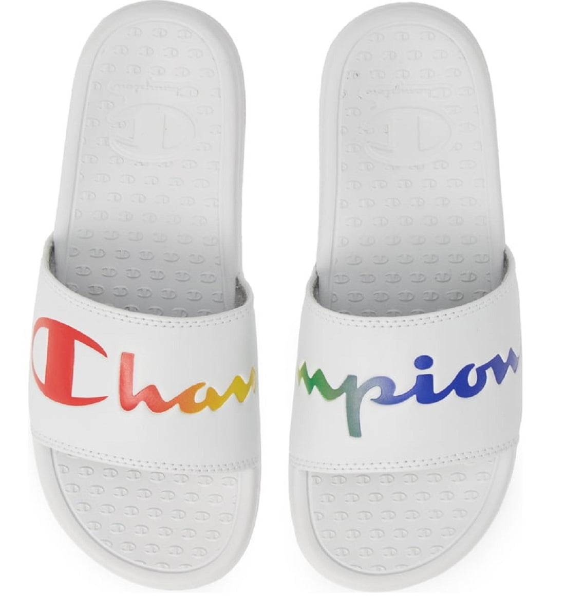 white rainbow champion slides