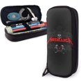 thumbnail image 1 of Metallica Leather Pencil case Pencil case Stationery Bag Office Portable Storage Box Cosmetic Box Folder, 1 of 5