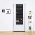 thumbnail image 5 of Zapatero colgante, 24 bolsillos, bolsillo de almacenamiento colgante, sobre la puerta, armario para colgar en la pared, bolsillos de malla grandes negros (negro) 1 pieza), 5 of 5