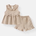 thumbnail image 2 of Bigetiay Bow Tie Girls Tank Top with Floral Lace Casual Summer Outfit for Toddler And Kids Set, Size 18-24 Months, 2 of 6