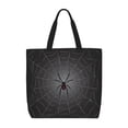 thumbnail image 1 of Fotbe Black Spider On Web Bolsa Tote con Estampado para Mujer, Bolsos con Cremallera, Bolsa de Hombro Casual de Gran Capacidad con Bolsillos Internos, 1 of 7