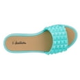 thumbnail image 5 of Chatties Casual Studded Flat Slide Sandals, Mint (Women's), 5 of 6