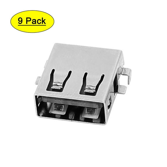 Type A USB 2.0 4 Pin Female Jack Connector Port Replacement 9 Pcs
