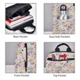 thumbnail image 3 of Xecao Passport Stamp print Backpack For women men Aesthetic Lightweight Travel Daypack Simple Cute Backpack For Bookbag, 3 of 5