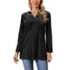 thumbnail image 1 of INSPIRAR CHIC Blusa de Mujer de Terciopelo Brillante con Cuello en V de Manga Larga Blusa Tunic Metálica Suelta para Fiesta Brillante L Negra, 1 of 6