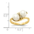 thumbnail image 3 of 14K Yellow Gold Ring Band Only center Stone 3 mm 6mm Pearl & Diamond Mounting, Size 9, 3 of 3