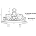 thumbnail image 4 of VeryMerryMakering 8th Birthday Glitter Sash & Silver Rhinestone Tiara Set for Girls, 4 of 8