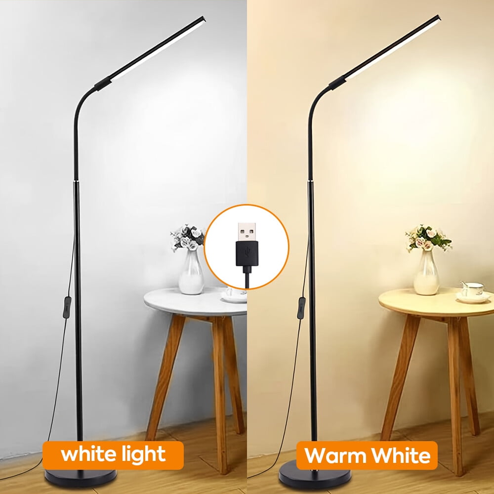 Adjustable Arm & Head: LED Floor Lamp for Reading, College, Office, Bedroom, Living Room, Eyelash Extension Lighting, Stable Weighted Base, Ultralight, Easy Installation, 1-2