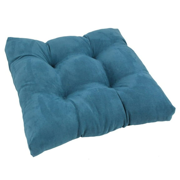 Blazing Needles 9-inch Squared Microsuede Tufted Dining Chair Cushion 94005-1CH-MS-TL