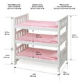 thumbnail image 6 of 1-2-3 Convertible Doll Bunk Bed with Bedding and Free Personalization Kit - Pink/Stripe, 6 of 11