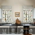 thumbnail image 4 of Mushroom (45) Kitchen Curtain Valance 3 Piece Home Curtains and Valance Set Curtain Sink Window Decor Window Treatment Tier 27.5x36 Length, 4 of 6