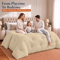 thumbnail image 5 of Utopia Bedding King Comforter Duvet Insert, All-Season Lightweight Down Alternative with Corner Tabs, Beige, 90 x 102 in, 5 of 9