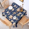 thumbnail image 2 of Fall Pumpkins Leaves Pattern Square Tablecloth,Waterproof Square Table Cover,Wipeable Spillproof Washable Table Cover for Home Kitchen Party Decor 60"x60"(152x152cm), 2 of 6