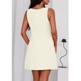 thumbnail image 2 of Vestido PRETTYGARDEN Mujer Corto Verano 2025 Línea A Beige, 2 of 8