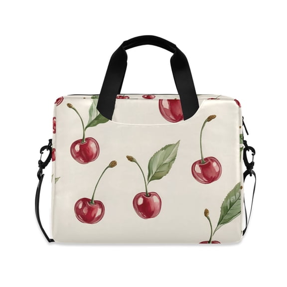 FORMRS 16" Laptop Bag Carrying Sleeve Case with Handle Travel Shoulder Briefcase, Beige Cherry