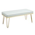 thumbnail image 3 of Chic Home Aldelfo Bench PU Leather Upholstered Hairpin Legs, 3 of 4