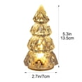 thumbnail image 3 of Crystal Christmas Tree Night Light, Battery Powered Tabletop Lamp, Warm LED Glow, Cozy Winter Holiday Indoor Decor, Star Topped Ornament, 3 of 7
