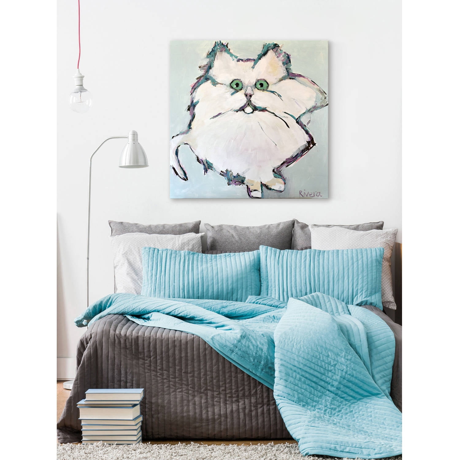 Marmont Hill "Kitty Kat" by Michelle Rivera Painting Print on Wrapped Canvas