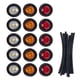 thumbnail image 3 of Indicador lateral de remolque redondo de 3 LED con tubo termorretráctil 5xámbar + 5xrojo+ 5xblanco Ehuebsd Accesorios para autos y motos, 3 of 9