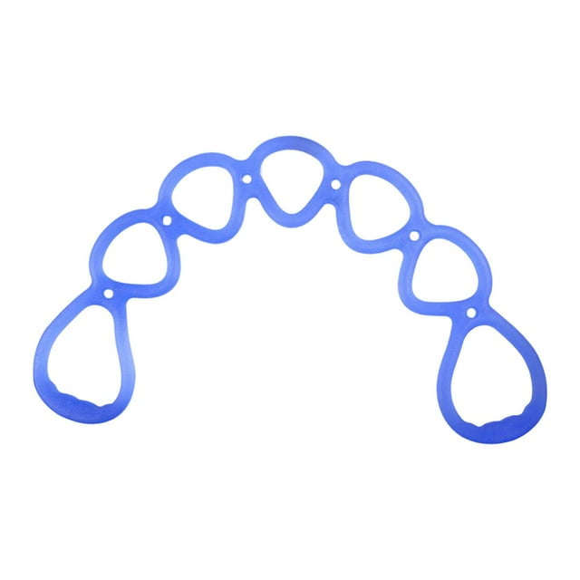 Banda elástica de resistencia con 7 anillos para ejercicios de brazos, hombros y pies. Azul