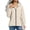 Beige women's casual windbreaker jacket a1, variant on thefmos Women's Fall Winter Spring Hooded Zip Up Casual Windbreaker Raincoat Loose Fit Outdoor Solid Coats Travel Vacation Fashion Outerwear, Black L
