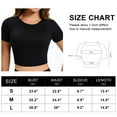 thumbnail image 7 of YESGG 1 Piece Small Crop Tops for Women, Crew Neck Shorts Sleeve Stretch Fitted Shirts Crop Tops White Grey Black, 7 of 7