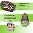 thumbnail image 6 of Bright Flowers Garden Tools Bag, Water-proof Oxford Garden Tote Home Organizer Gardening Tool Bag Kit Holder with 8 Pockets for Indoor and Outdoor Gardening(Tools Not Included), 6 of 6