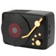 thumbnail image 5 of Altavoz Bluetooth Estéreo Carga USB Diseño de tocadiscos retro Mini altavoz inalámbrico portátil para viajes de fiesta en casaNegro, 5 of 8