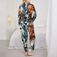 thumbnail image 5 of Disketp Pajamas Set Long Sleeve Sleepwear Womens Button Down Nightwear Pj Sets-Four Running Horses, 5 of 9