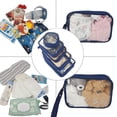 thumbnail image 4 of Juego de 5 Bolsas Organizadoras para Pañales Llama Bella Azul Marino con Correas y Estuche para Chup, 4 of 7